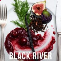 Гастрономическая подача в стиле концептуального парфюма Black River — тёмные ноты и глубокий вкус.