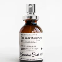 Открытый флакон The Secret Spring от Gematria — утончённый парфюм из коллекции The Triple Moon с магнитным и свежим раскрытием