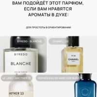 Подборка ароматов в стиле The Secret Spring: Byredo Blanche, Chanel №22, Le Labo Another 13, Hermès Eau de Narcisse Bleu. Текст: Вам подойдёт этот парфюм, если вам нравятся ароматы в духе.