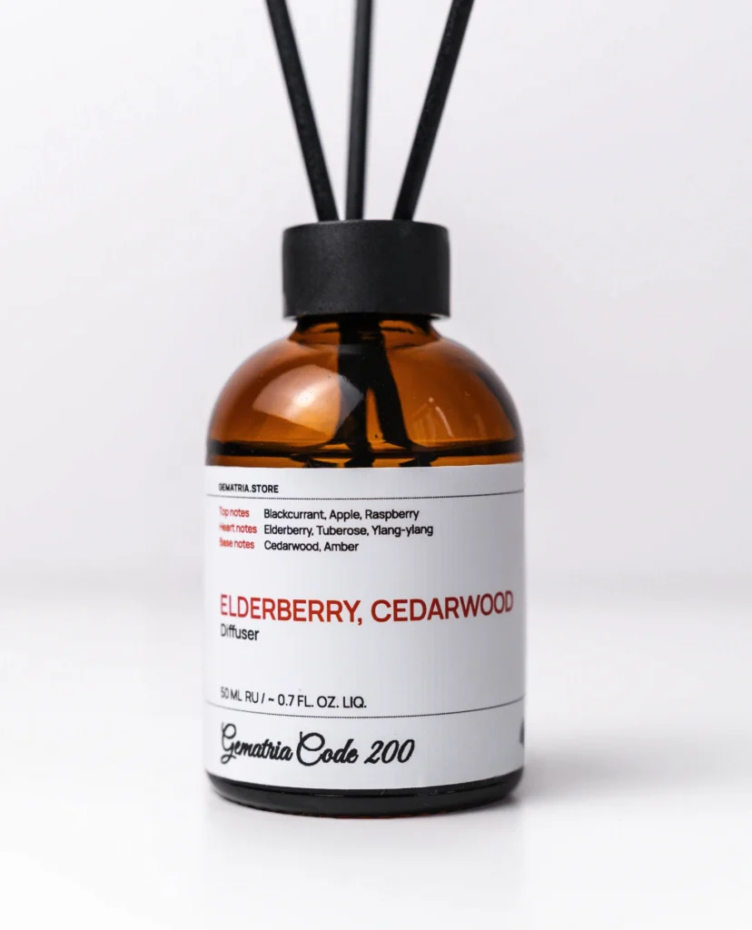 Ароматический диффузор для дома Gematria Home Elderberry, Cedarwood. Бузина, Смородина, Яблоко, Кедр, Амбра.