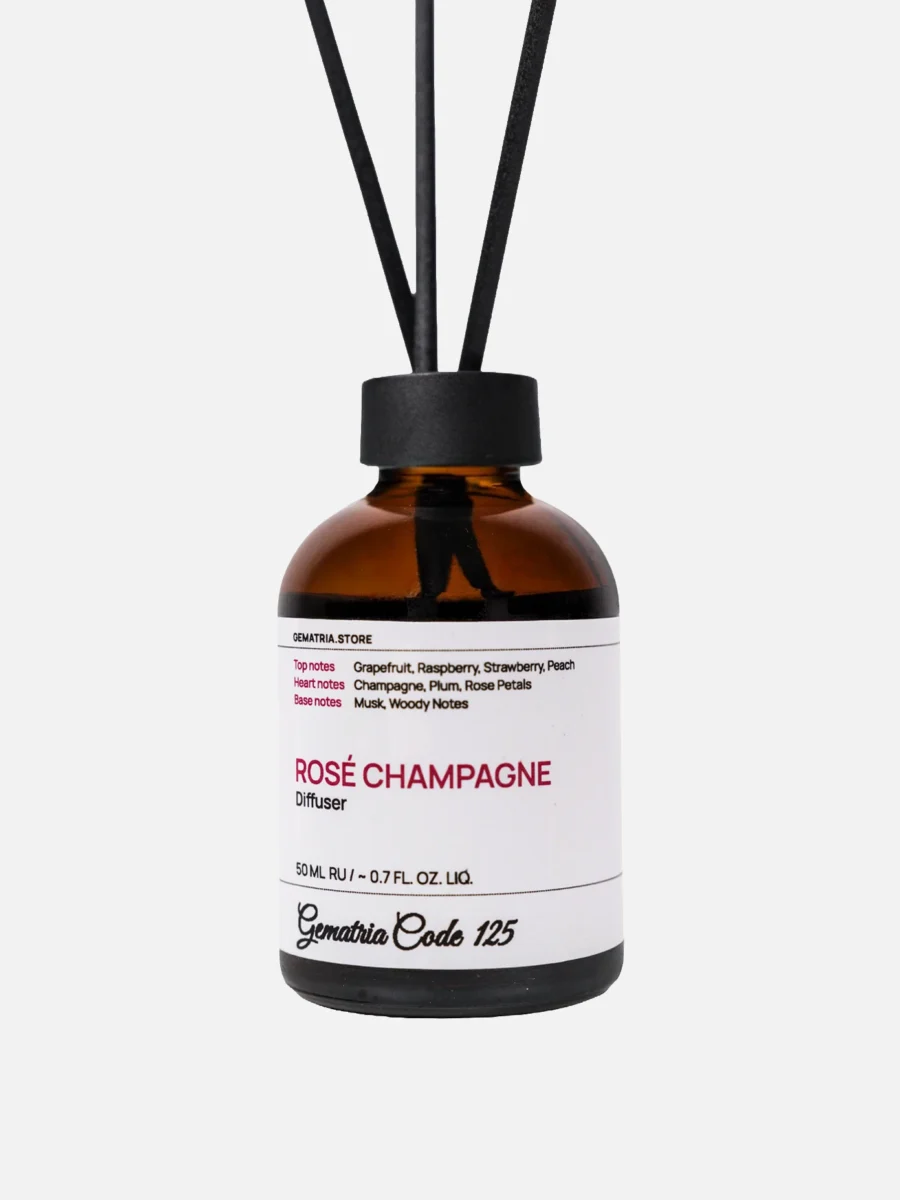 Ароматический диффузор для дома: Шампанское, Персик, Малина, Мускус, Роза, Грейпфрут раскрывается свежо и выразительно. Аромат подчёркивает интерьер, создаёт лёгкое праздничное настроение и подходит для ежедневного использования в любых помещениях.