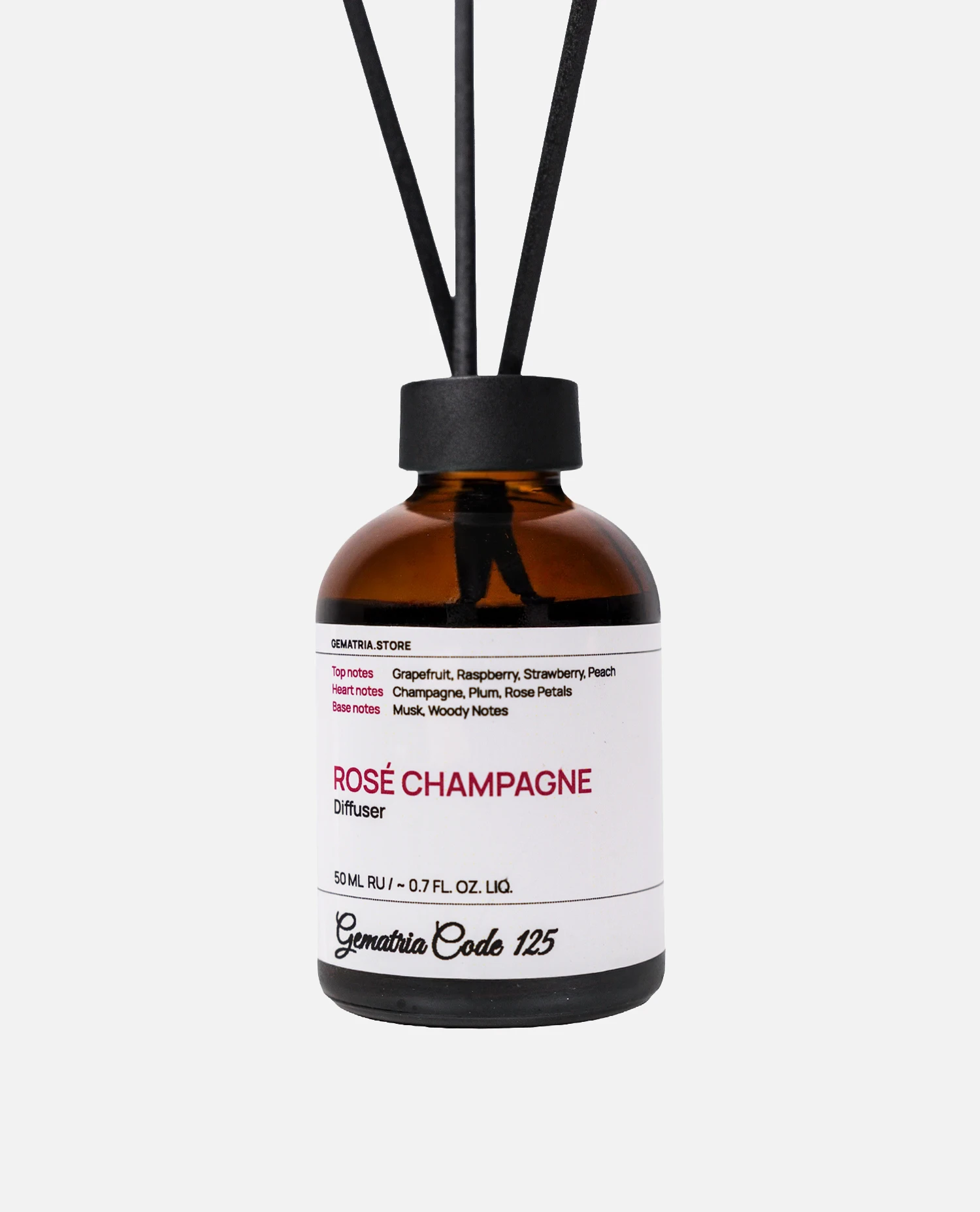 Ароматический диффузор для дома: Шампанское, Персик, Малина, Мускус, Роза, Грейпфрут раскрывается свежо и выразительно. Аромат подчёркивает интерьер, создаёт лёгкое праздничное настроение и подходит для ежедневного использования в любых помещениях.